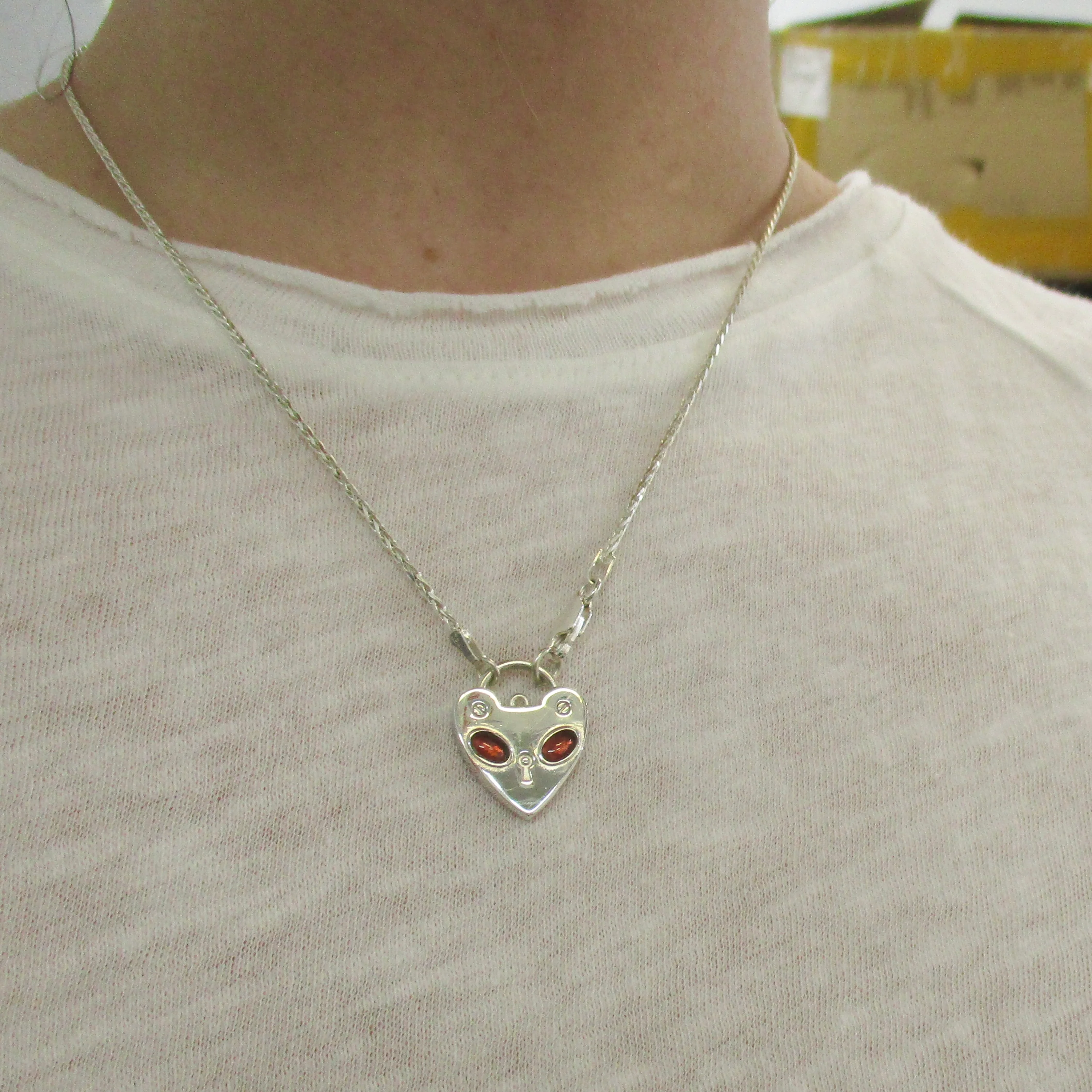 Kitty Padlock in Garnet - Image 3